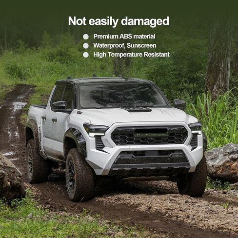 Front Side Grille Patch Decor Fit For Toyota Tacoma 2024 2025 Exterior Upgrade 4th Gen Tacoma Accessories Front Headlight Grille Overlays ABS Construction Toyota Tacoma Accessories 2024 2025 in Kuwait