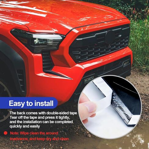 Front Side Grille Patch Decor Fit For Toyota Tacoma 2024 2025 Exterior Upgrade 4th Gen Tacoma Accessories Front Headlight Grille Overlays ABS Construction Toyota Tacoma Accessories 2024 2025 in Kuwait