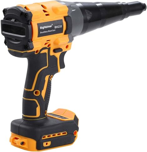 Brushless Cordless Rivet Gun for Dewalt 20V Battery, 12000N Heavy-Duty Pulling Force, Auto Reverse, LED Work Light for 1/8 5/32 3/16 Aluminum/Steel Rivets for Metal Automotive HVAC in Kuwait