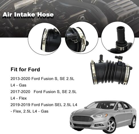 خرطوم دخول الهواء من AUCERAMIC DS7Z-9B659-B مناسب لـ Ford Fusion S 2.5L 2013-2020، مناسب لـ Fusion SEL 2.5L 2019 استبدال DS7Z-9B659-B أنبوب دخول الهواء خرطوم مجاري الهواء in Kuwait