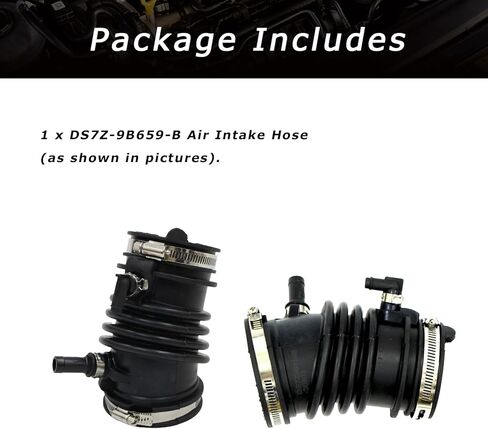 خرطوم دخول الهواء من AUCERAMIC DS7Z-9B659-B مناسب لـ Ford Fusion S 2.5L 2013-2020، مناسب لـ Fusion SEL 2.5L 2019 استبدال DS7Z-9B659-B أنبوب دخول الهواء خرطوم مجاري الهواء in Kuwait