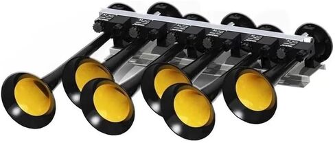 Musical Air Horn for Bus & Truck 130 dB 12/24 Volt 6 Trumpet Pipes 24 Built-in Melodies with Turbo Controller in Kuwait