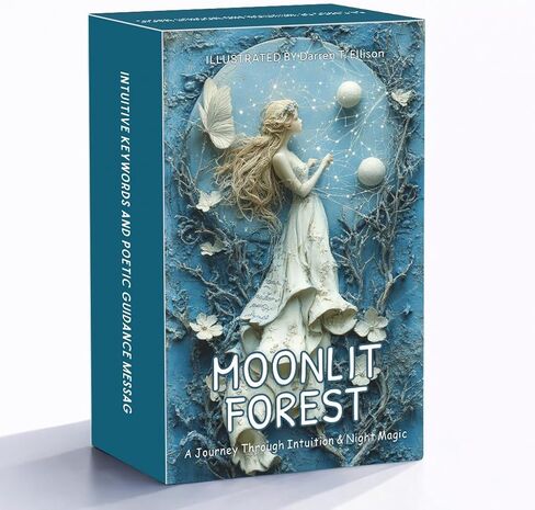 بطاقات أوراكل مكونة من 54 بطاقة، Moonlit Forest Oracle، بطاقات أوراكل مستوحاة من القمر للحدس والطقوس والتوجيه الروحي وعمل الظل والنمو الشخصي in Kuwait