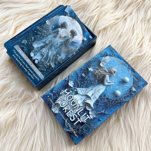 بطاقات أوراكل مكونة من 54 بطاقة، Moonlit Forest Oracle، بطاقات أوراكل مستوحاة من القمر للحدس والطقوس والتوجيه الروحي وعمل الظل والنمو الشخصي in Kuwait