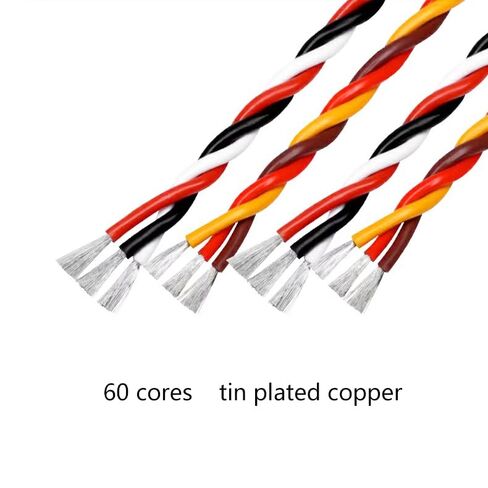 22awg Servo Extension Cable Wire 32 feet 60 Cores Lead 3-pin Line for Futaba JR RC Servo Hobby Model Drones Boats Planes DIY Accessories(E253-1) in Kuwait