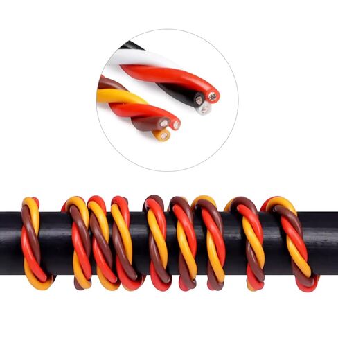 22awg Servo Extension Cable Wire 32 feet 60 Cores Lead 3-pin Line for Futaba JR RC Servo Hobby Model Drones Boats Planes DIY Accessories(E253-1) in Kuwait
