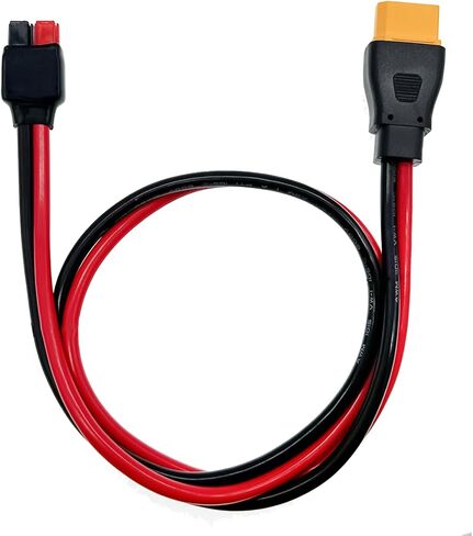 10AWG XT90 إلى كابل تمديد محول أندرسون، موصل XT90 أنثى إلى كابل موصل أندرسون 45A لبطارية RC محطة الطاقة المحمولة بالطاقة الشمسية (60 سم / 2 قدم) in Kuwait