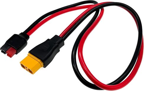10AWG XT90 إلى كابل تمديد محول أندرسون، موصل XT90 أنثى إلى كابل موصل أندرسون 45A لبطارية RC محطة الطاقة المحمولة بالطاقة الشمسية (60 سم / 2 قدم) in Kuwait