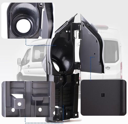 Transit Fuel Door,Transit Gas Door and White Cover Assembly Compatible with 2015-2023 Ford Transit Vans 150 250 350(HD) Van Fuel Tank Filler Door Pipe for CK4Z-5427936-A CK4Z-5427936-F in Kuwait