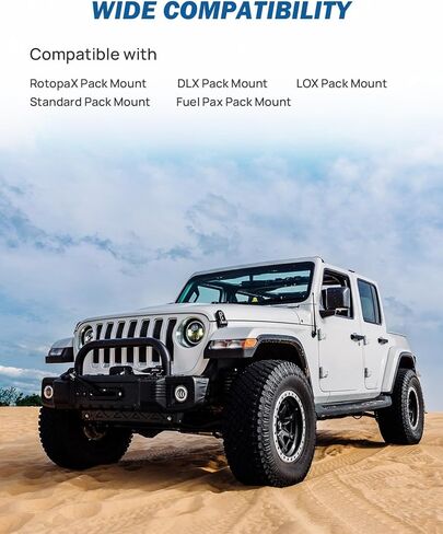 دعامة يمكن تركيبها على الغاز من JOYTUTUS متوافقة مع 2007-2026 Wrangler JK JL & Gladiator JT، مجموعة لوحة دعم مثبتة على باب الوقود، تحتوي على 2 جالون من علب الغاز in Kuwait