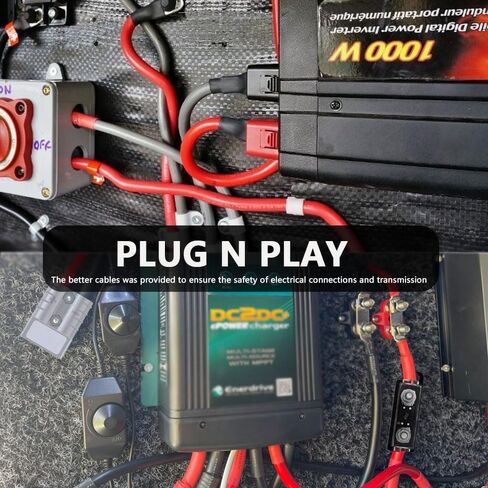 50A تنصهر 6AWG أندرسون موصل إلى العروة الطرفية للبطارية، يا الدائري Dia.8mm للبطارية، والطاقة الشمسية، والعاكس in Kuwait