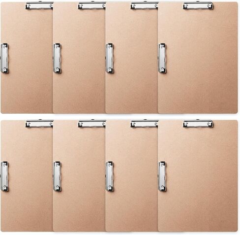 8 Pcs Clipboard Drawing Board with Low Profile Double Clip, 11x17in Extra Large Landscape Hardboard Clipboard for Drafting, Sketching, and Office Use, Brown Wooden Lap Boards in Kuwait