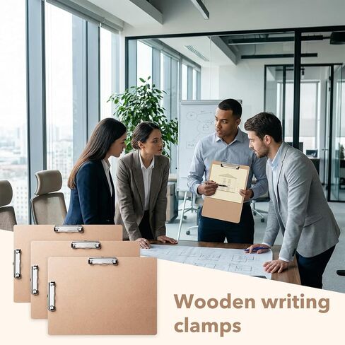 8 Pcs Clipboard Drawing Board with Low Profile Double Clip, 11x17in Extra Large Landscape Hardboard Clipboard for Drafting, Sketching, and Office Use, Brown Wooden Lap Boards in Kuwait