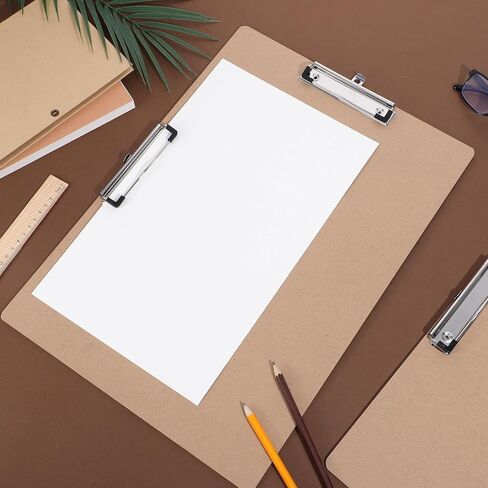 8 Pcs Clipboard Drawing Board with Low Profile Double Clip, 11x17in Extra Large Landscape Hardboard Clipboard for Drafting, Sketching, and Office Use, Brown Wooden Lap Boards in Kuwait