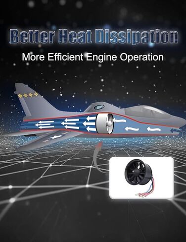 50mm EDF Motor 4S KV4300 High Thrust 770g Brushless Ducted Fan Unit 77g Lightweight High RPM Replacement Propulsion System for RC Jet Airplane Fighter in Kuwait