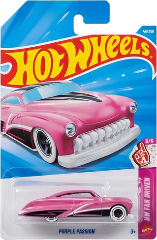 Hot Wheels Purple Passion - Pink Custom Lowrider - HW Fan Drive 3/5 - 46/250 - JJJ17 - Mattel 2026-1:64 موديل سيارة - موديل خيالي in Kuwait
