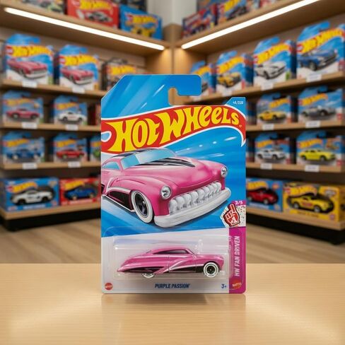 Hot Wheels Purple Passion - Pink Custom Lowrider - HW Fan Drive 3/5 - 46/250 - JJJ17 - Mattel 2026-1:64 موديل سيارة - موديل خيالي in Kuwait