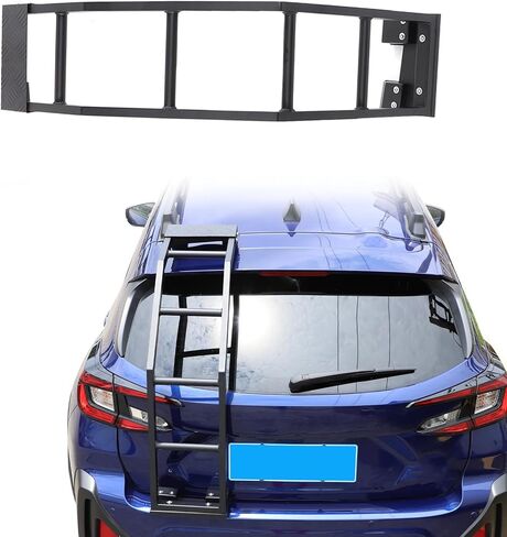 Car Tailgate Ladder Compatible with Subaru Crosstrek 2023 2024，Roof Rack Tailgate Ladder，Aluminum Tailgate Mounted Ladder Car Rear Door Ladder Climbing Mount Bracket Accessories in Kuwait