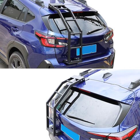 Car Tailgate Ladder Compatible with Subaru Crosstrek 2023 2024，Roof Rack Tailgate Ladder，Aluminum Tailgate Mounted Ladder Car Rear Door Ladder Climbing Mount Bracket Accessories in Kuwait