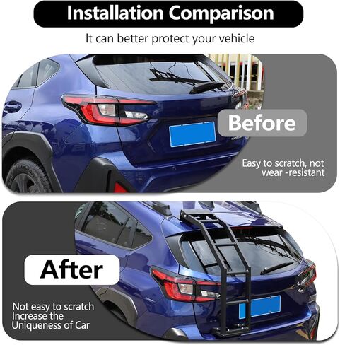 Car Tailgate Ladder Compatible with Subaru Crosstrek 2023 2024，Roof Rack Tailgate Ladder，Aluminum Tailgate Mounted Ladder Car Rear Door Ladder Climbing Mount Bracket Accessories in Kuwait