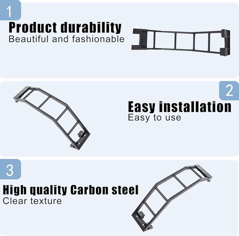 Car Tailgate Ladder Compatible with Subaru Crosstrek 2023 2024，Roof Rack Tailgate Ladder，Aluminum Tailgate Mounted Ladder Car Rear Door Ladder Climbing Mount Bracket Accessories in Kuwait
