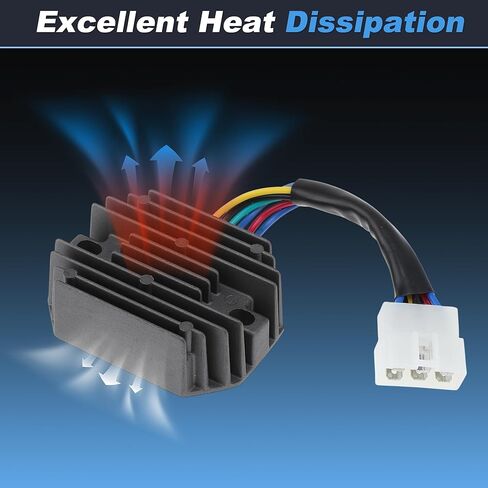 Motoforti 6-Pin منظم الجهد الكهربائي المعدل لكوبوتا لـ Yanmar Kokusan Denki ZD18 ZD21 ZD25 RTV500 YM122 YM126، منظم المعدل 15351-64600/15351-64601/15531-64603/19267-64602 in Kuwait