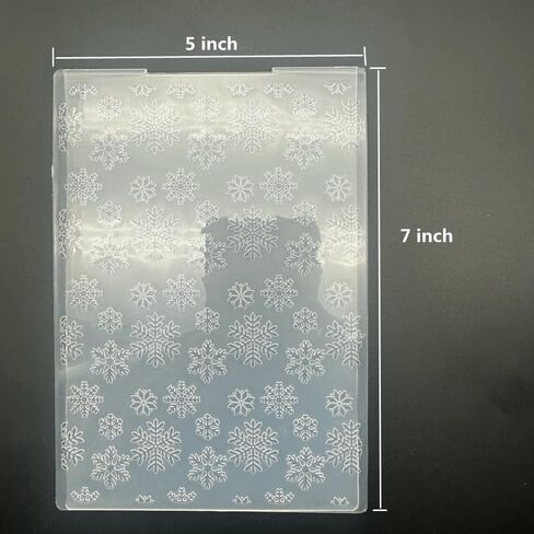 3D Plastic Embossing Folder Template Christmas Snowflake Background Texture 5x7 Inch for Card Making DIY Scrapbooking Paper Crafting Handmade Crafts Scrapbooking Arts Supplies Scrapbook Decor in Kuwait