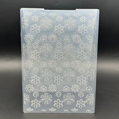3D Plastic Embossing Folder Template Christmas Snowflake Background Texture 5x7 Inch for Card Making DIY Scrapbooking Paper Crafting Handmade Crafts Scrapbooking Arts Supplies Scrapbook Decor in Kuwait