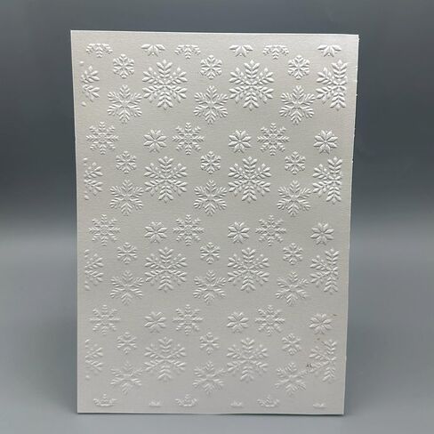 3D Plastic Embossing Folder Template Christmas Snowflake Background Texture 5x7 Inch for Card Making DIY Scrapbooking Paper Crafting Handmade Crafts Scrapbooking Arts Supplies Scrapbook Decor in Kuwait