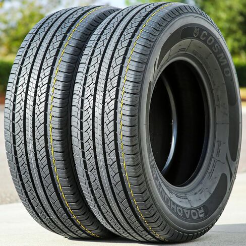 إطارات كوزمو RoadHunter Truck/SUV Touring Radial Tire-265/70R16 265/70/16 265/70-16 112H نطاق التحميل SL 4-Ply BSW جدار جانبي أسود UTQG 560AA in Kuwait