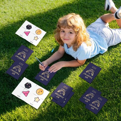 Party Greeting 20PCS Blank Fake Passport Notebooks Student Travel Journal Book Kids Passport Size Notebook for Kid School Travel Party Decorations Game Prizes Supplies Geography Favors School Supplies in Kuwait