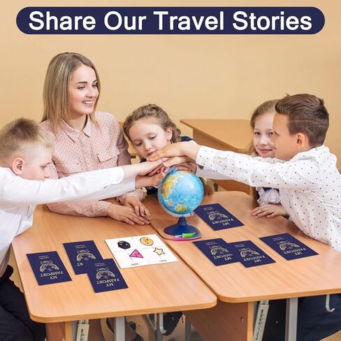 Party Greeting 20PCS Blank Fake Passport Notebooks Student Travel Journal Book Kids Passport Size Notebook for Kid School Travel Party Decorations Game Prizes Supplies Geography Favors School Supplies in Kuwait