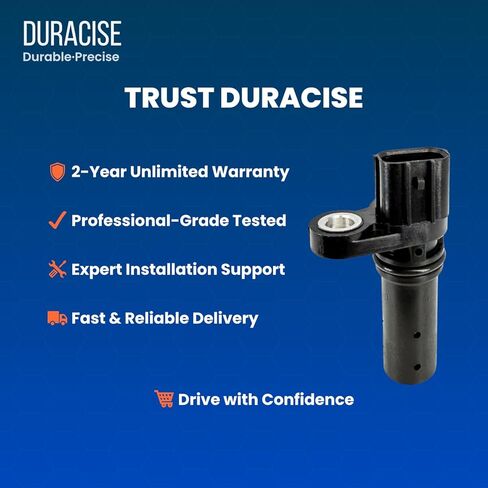 DURACISE Crankshaft Position Sensor Fits 2003-2007 Honda Accord 2.4L, 2006-2011 Civic 1.8L, 2003-2011 Element 2.4L, 2006-2008 Fit 1.5L & 2007-2013 Acura RDX 3.5L, 2004-2008 TSX 2.4L, OEM 37500-RAA-A01 in Kuwait