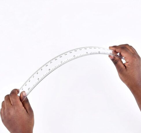 Ruler 12 Inch, 2 Pack Clear Plastic Rulers with Inches and Metric, Shatterproof Transparent Straight Edge for School Office, Easy-to-Read mm cm Markings in Kuwait