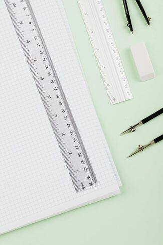 Ruler 12 Inch, 2 Pack Clear Plastic Rulers with Inches and Metric, Shatterproof Transparent Straight Edge for School Office, Easy-to-Read mm cm Markings in Kuwait