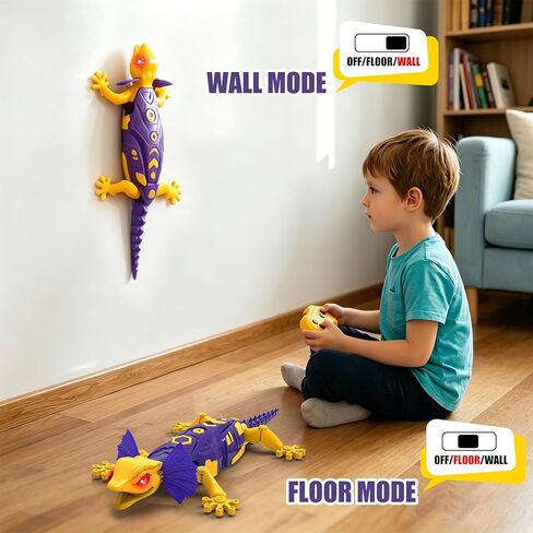 Fistone RC Wall Crawler Gecko, Glow in The Dark Lizard, Rechargeable Remote Control Robot Fun Kids Toys in Kuwait