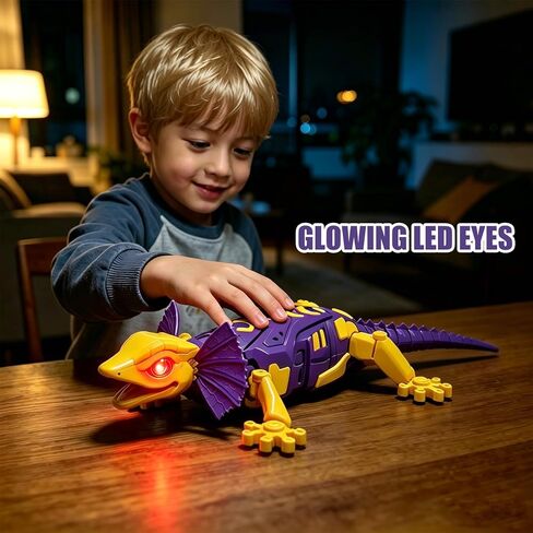 Fistone RC Wall Crawler Gecko, Glow in The Dark Lizard, Rechargeable Remote Control Robot Fun Kids Toys in Kuwait