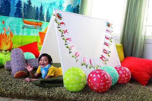Fun Express Kids Tent Indoor Play Tent for Kids - Premium 45" x 40" White Playhouse for Toddler Girls Bedroom Decor | Perfect Slumber Party Supplies Reading Nook & Fort Building Activities in Kuwait