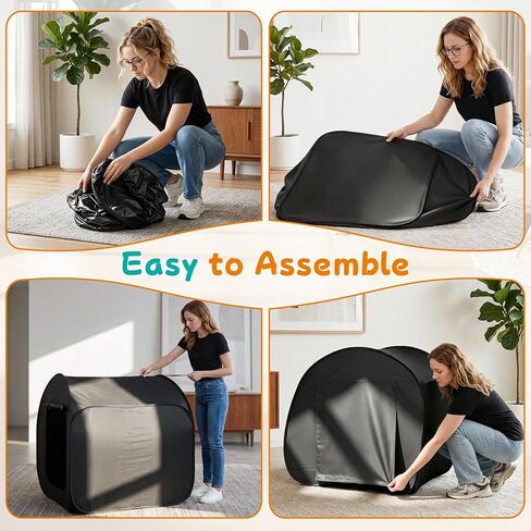 خيمة حسية للأطفال، خيمة لعب منبثقة محمولة مقاس 35.4×35.4×35.4 بوصة، تهدئ المخبأ لتحسين التركيز، مثالية للأطفال المصابين بالتوحد واضطراب فرط الحركة ونقص الانتباه واضطراب المعالجة الحسية SPD in Kuwait