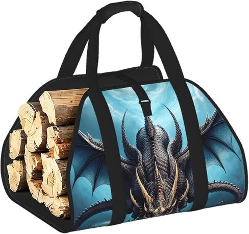 Flying Dragon Firewood Carrier Bag-Heavy Duty Canvas Log Tote, Waterproof Wood Hauler With Padded Handles in Kuwait