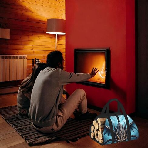 Flying Dragon Firewood Carrier Bag-Heavy Duty Canvas Log Tote, Waterproof Wood Hauler With Padded Handles in Kuwait