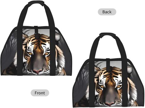Tiger At Rest Firewood Carrier Bag-Heavy Duty Canvas Log Tote, Waterproof Wood Hauler With Padded Handles in Kuwait