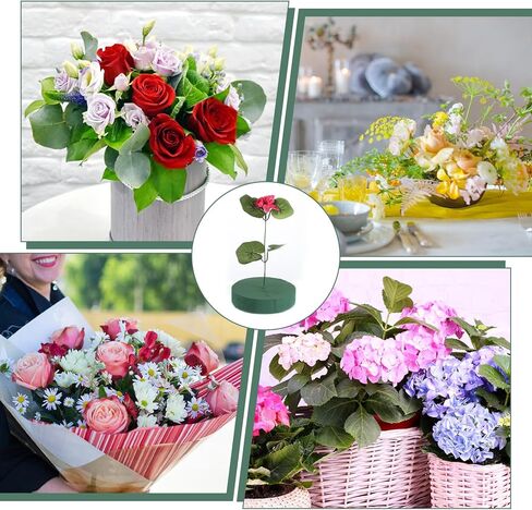 2Pcs Round Floral Foam Blocks 6.3" Green Wet Dry Florist Flower Foam for Flower Arrangements Plant Foams for Fresh and Artificial Flowers Florist Supplies Garden Decorations Wedding Party Home Decor in Kuwait