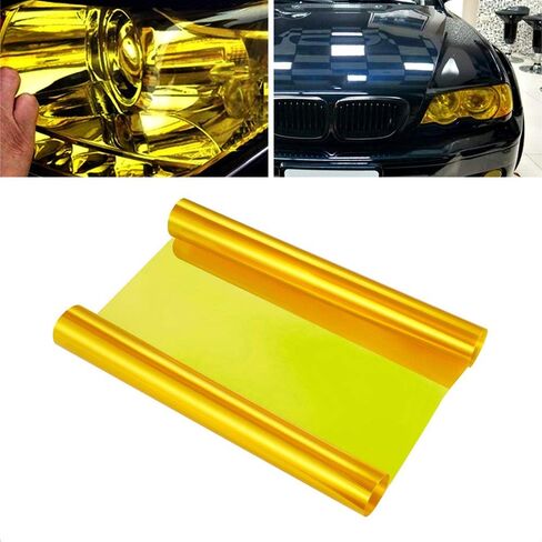 Car Headlight Film Self Adhesive Car Light Film 30 x 120cm Headlight Film Tint Film Sticker for Headlights Taillights Fog Lights Side Marker Lights Bumpers in Kuwait