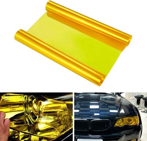 Car Headlight Film Self Adhesive Car Light Film 30 x 120cm Headlight Film Tint Film Sticker for Headlights Taillights Fog Lights Side Marker Lights Bumpers in Kuwait