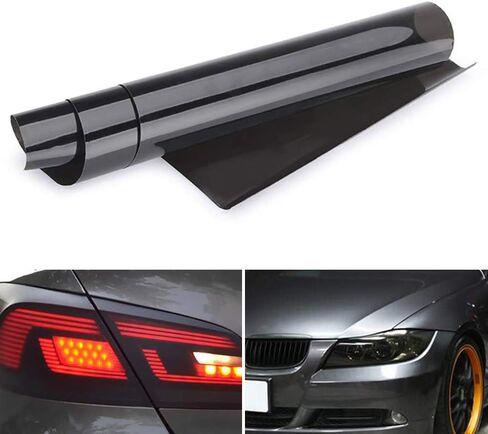 Car Headlight Film Self Adhesive Car Light Film 30 x 120cm Headlight Film Tint Film Sticker for Headlights Taillights Fog Lights Side Marker Lights Bumpers in Kuwait