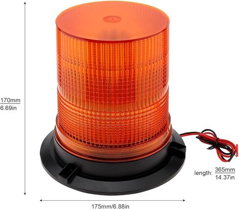 قطعتان من أضواء LED الكهرمانية القوية، 12-48 فولت تحذير أضواء وامضة للطوارئ، 3 أوضاع مقاومة للماء وامض أضواء تحذير السلامة للشاحنات والسيارات والحافلات والجرارات والجزازة وATV وعربات الجولف وUTV in Kuwait