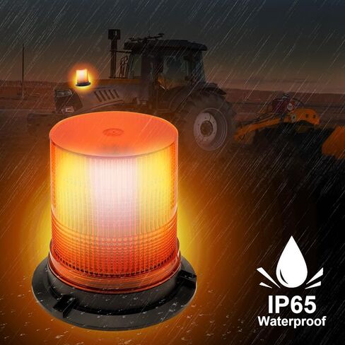 قطعتان من أضواء LED الكهرمانية القوية، 12-48 فولت تحذير أضواء وامضة للطوارئ، 3 أوضاع مقاومة للماء وامض أضواء تحذير السلامة للشاحنات والسيارات والحافلات والجرارات والجزازة وATV وعربات الجولف وUTV in Kuwait