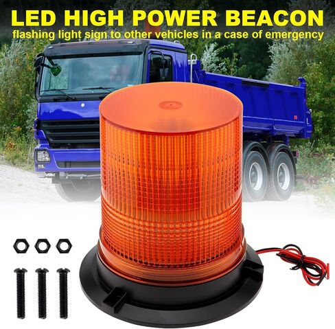 قطعتان من أضواء LED الكهرمانية القوية، 12-48 فولت تحذير أضواء وامضة للطوارئ، 3 أوضاع مقاومة للماء وامض أضواء تحذير السلامة للشاحنات والسيارات والحافلات والجرارات والجزازة وATV وعربات الجولف وUTV in Kuwait