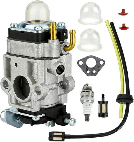 300486 43cc 2 السكتة الدماغية عدة المكربن ​​للزلزال E43 MC43 Tiller Auger، قطع غيار محرك Viper تناسب Powermate PCV43 Southland SCV43 Cultivator Eskimo Mako M43، جاهز للمصنع in Kuwait
